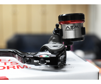 Integrated Titanium Brembo RCS19 Brake Fluid Tank  Integrated Titanium Brembo RCS19 Brake Fluid Tank